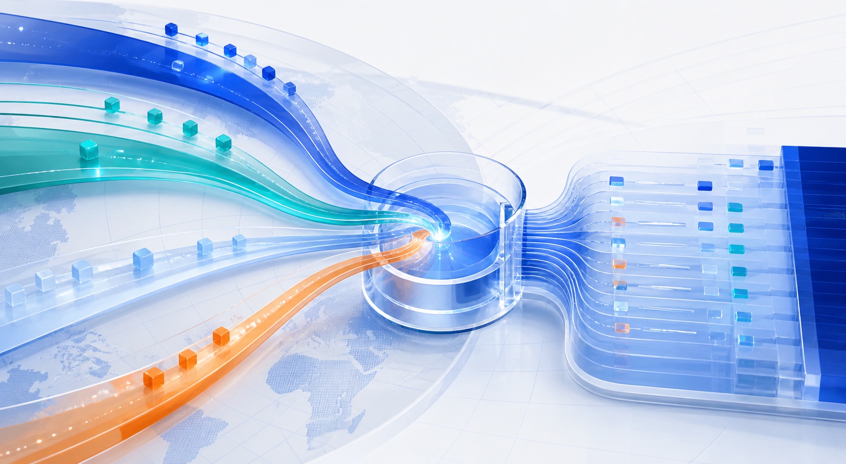 Payment streams converging into one organised collection and reconciliation flow